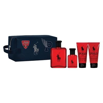 Set Perfume Hombre Polo Red EDT 125Ml + 40Ml + 50Ml After Shave + 50Ml Hair And Body Wash Ralph Lauren